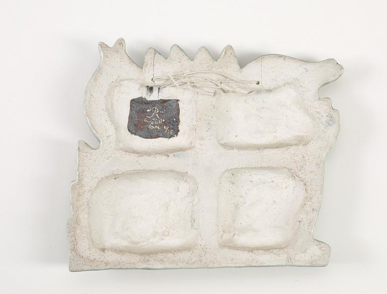 A Gunnar Nylund stoneware plaque, Rörstrand.