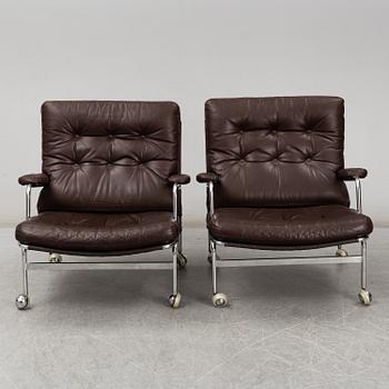 BRUNO MATHSSON, a pair of 'Karin' easy chairs, late 20th Century.