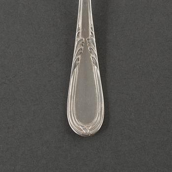 KAFFE-OCH DESSERTSKEDAR, silver, AG Dufva, Stockholm, 1924.  Totalvikt 530 gram.