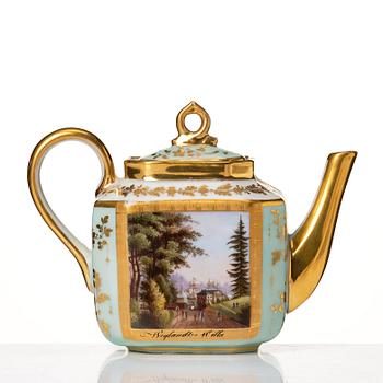 Tete a Tete, porslin. Frankrike, Paris, senempire, 1800-tal.