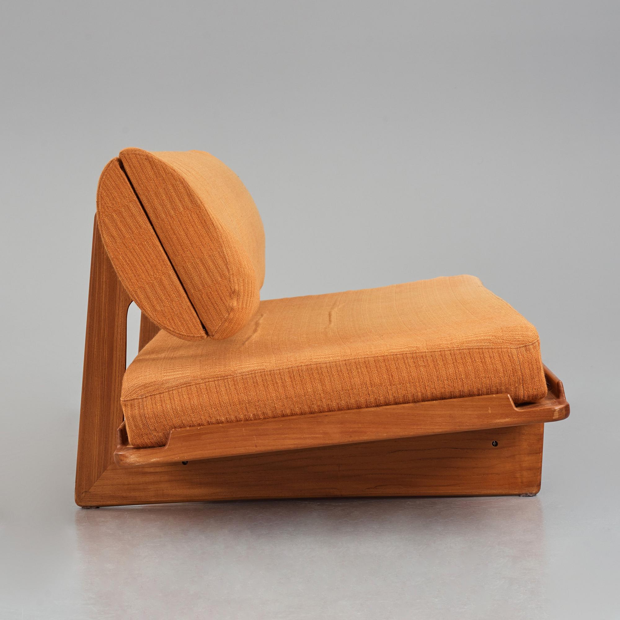 Grete Jalk, A teak sofa/daybed, Poul Jeppesen, Denmark, 1960's
