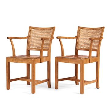 263. Josef Frank, a pair of ash chairs, Svenskt Tenn, 1940s. model nr 506.