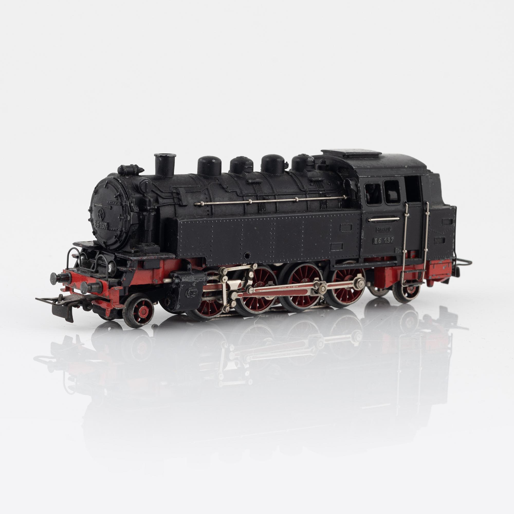 Märklin, ånglok modell TT 800, spår H0, 1950-tal.