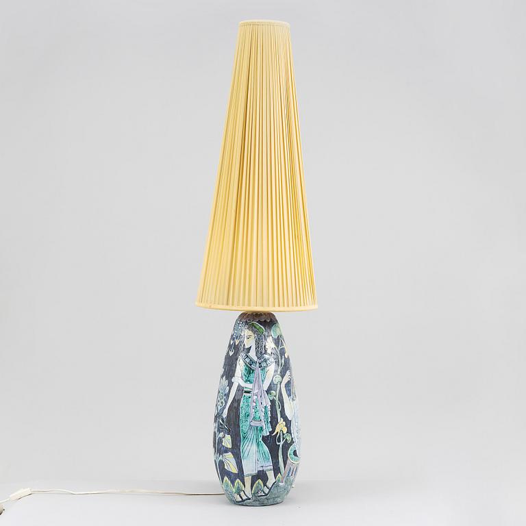 An earthenware floorlamp from Tilgmans Keramik, dated 1956.