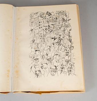 GEORGE GROSZ, book with 84 offset lithographs and 16 offset lithographs in color, Der Malik Verlag, Berlin 1923.