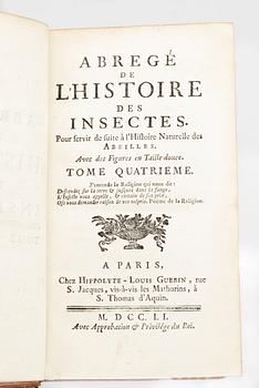 BÖCKER, 2st, "Abregé de l´histoire des..." samt "Memoires pour servir a l´histoire...". Paris 1751 samt Amsterdam 1737.