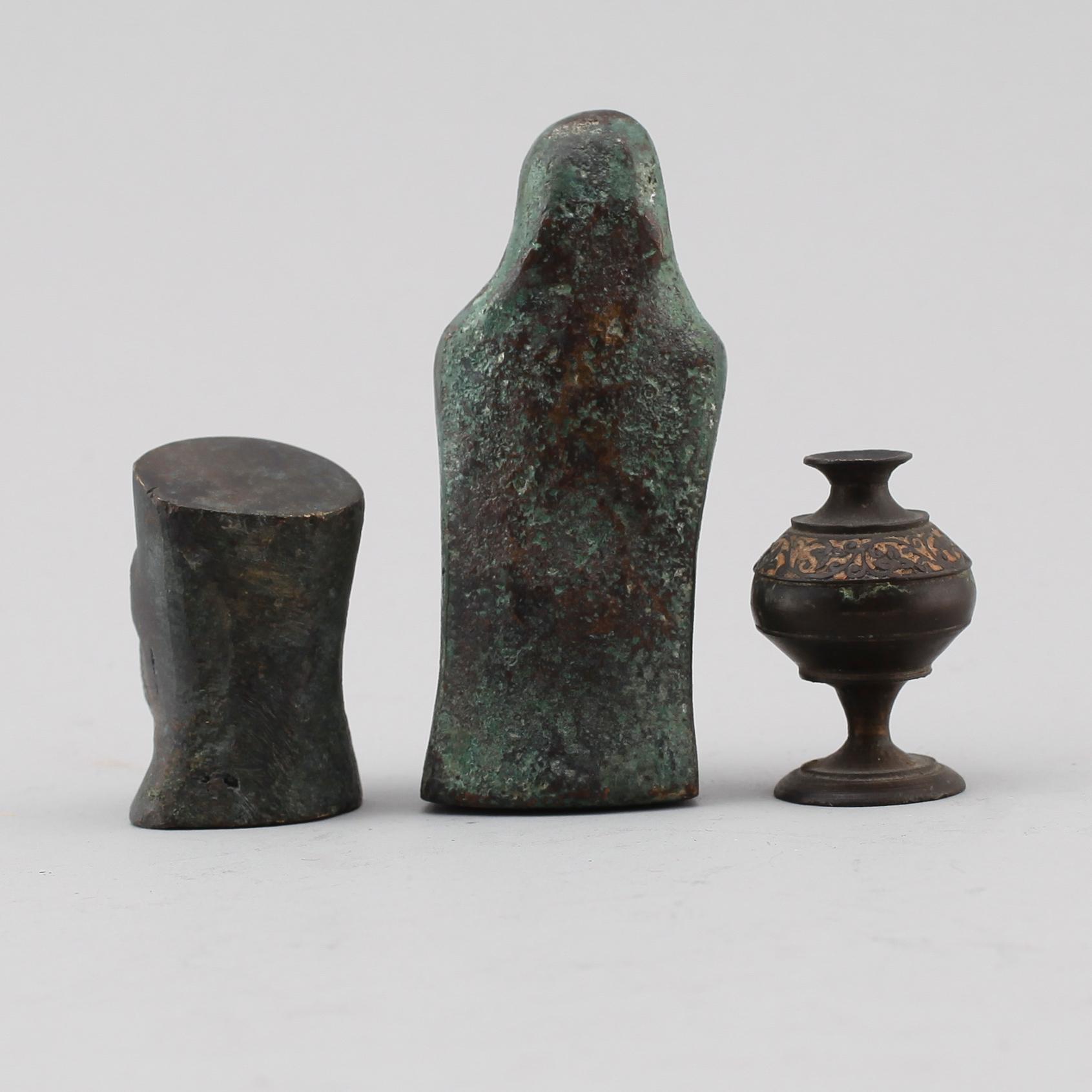 FIGURER, 3 st, brons, romersk typ.