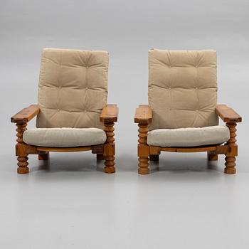 Uno & Östen Kristiansson, fåtöljer, ett par, Luxus, Vittsjö, 1970-tal.