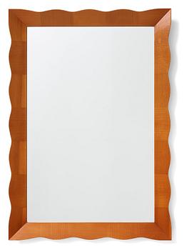 Swedish Modern, an elm framed mirror, Fröseke, 1940s-1950s.