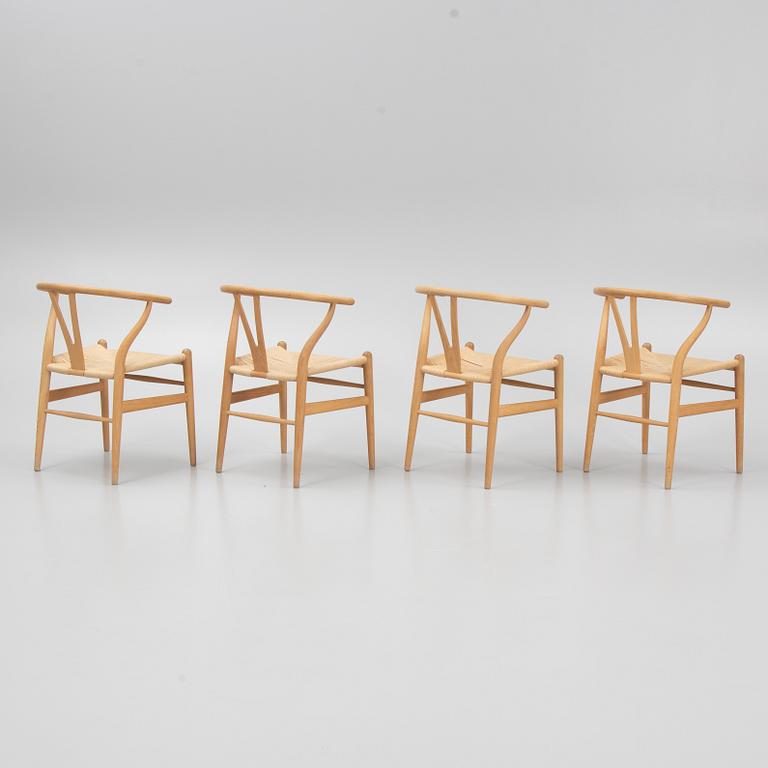 Hans J. Wegner, stolar, 4 st, "Y-stolen", modell CH-24, Carl Hansen & Søn, Danmark.