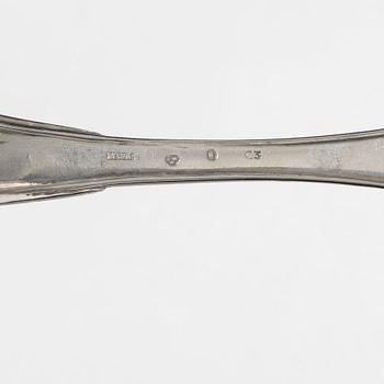A set of Swedish 19th Century silver spoons (14 pieces).