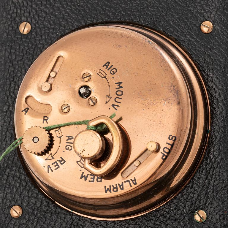 Jaeger, travel alarm clock, 72 x 85 x 34 mm.
