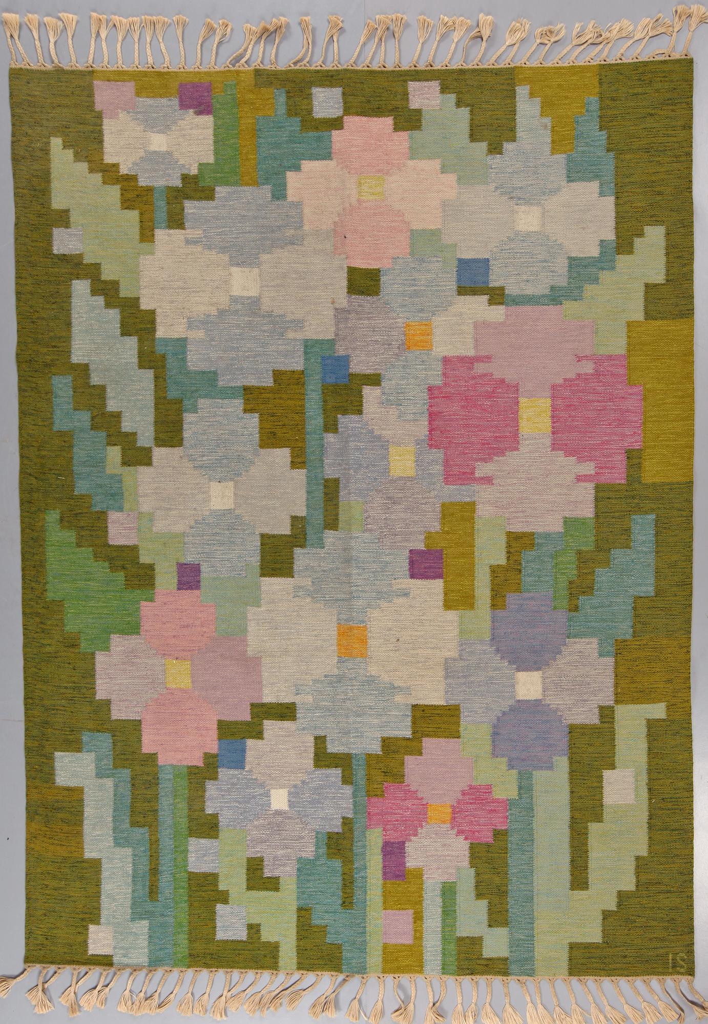 MATTA, rölakan, Ingegerd Silow, signerad, 235x171 cm, 1900-talets andra hälft.