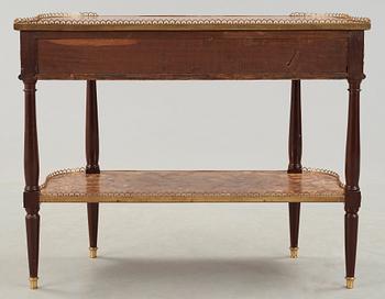 A Louis XVI late 18th century console desserte by F. Schey, master in Paris 1777.