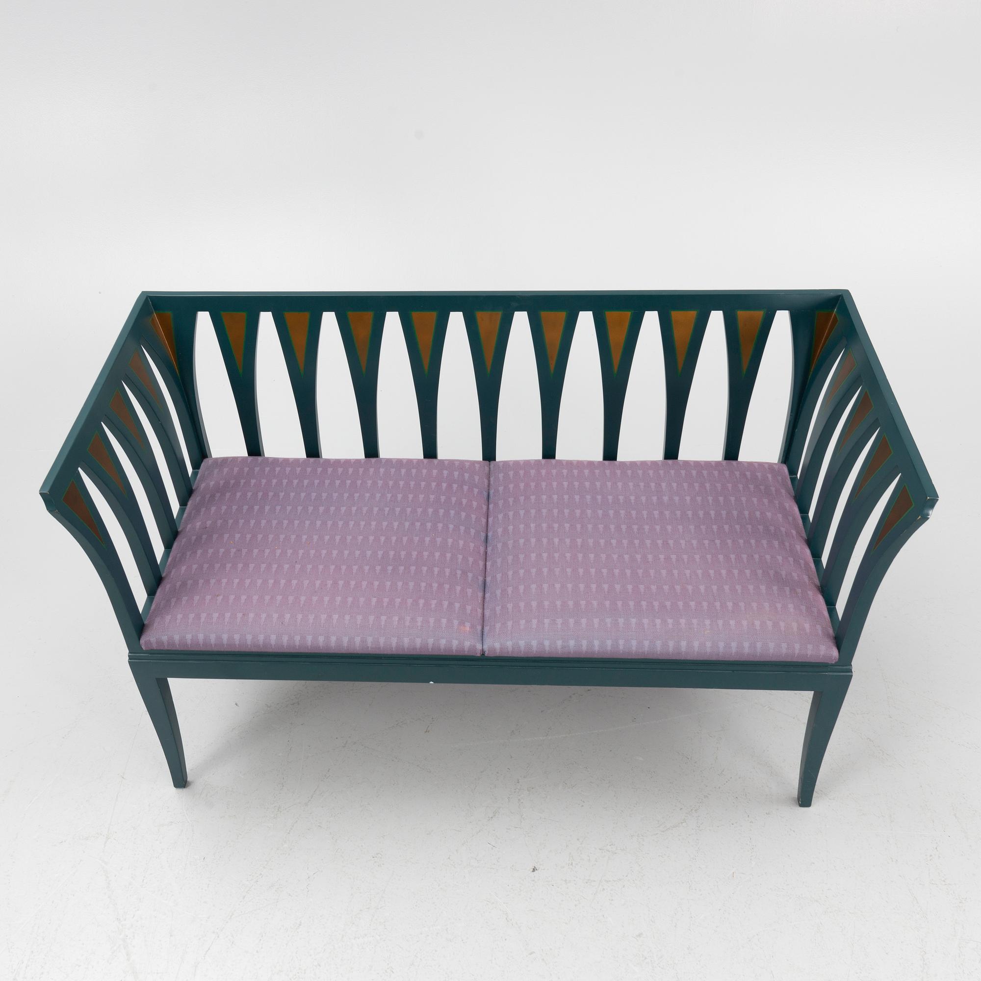 Eliel Saarinen, sofa "The Blue Settee", Adelta, Finland 1983.