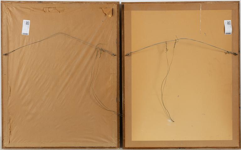 Unknown artist, 19th century, Portrait, a pair.