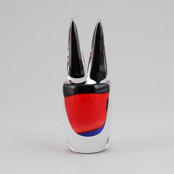 Erik Höglund, a glass sculpture/vase, Strömbergshyttan, 1991.