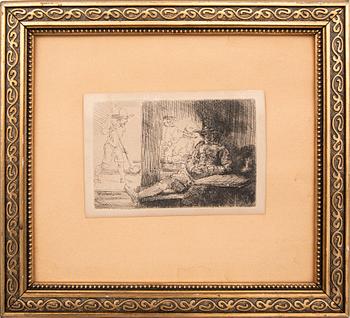 Rembrandt Harmensz van Rijn, The Ringball Player, later removed.