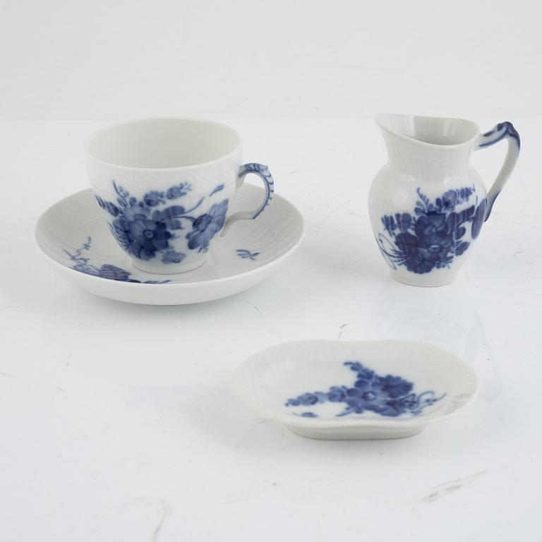 Royal Copenhagen, Dinner Service Parts, 61 pcs, porcelain, "Blue Flower", Denmark.