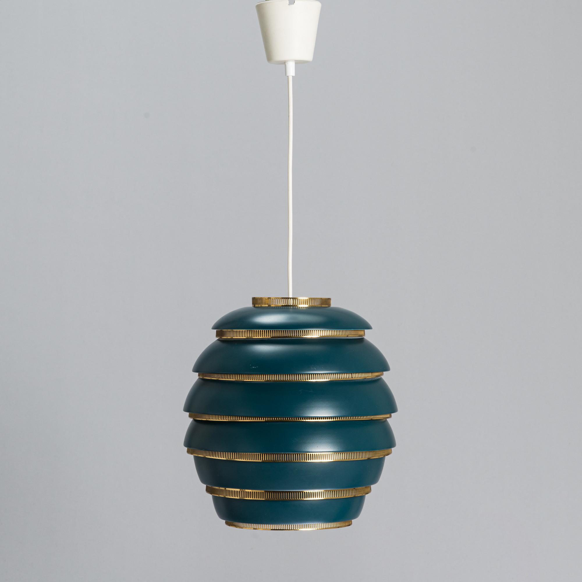 Alvar Aalto, a pendant lamp A332, 'Beehive' for Valaistustyö.