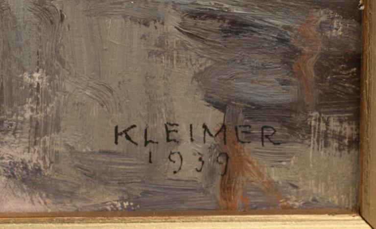 AXEL KLEIMER, olja på pannå, signerad och daterad 1939.