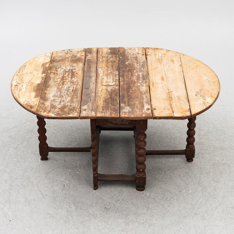 a drop-leaf table, Sweden, 18th/19th century.