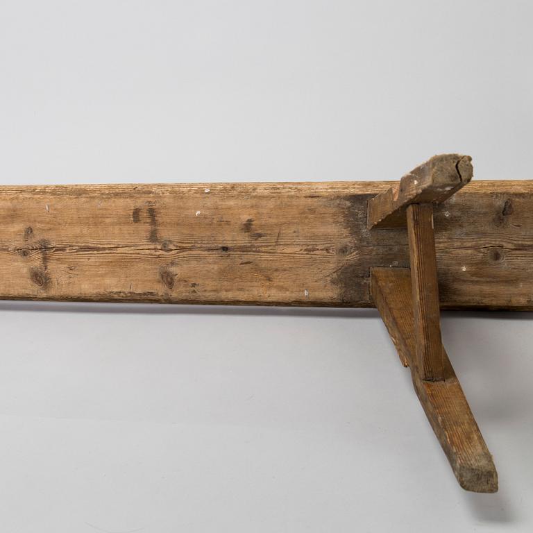 A folk art bench, circa 1900.