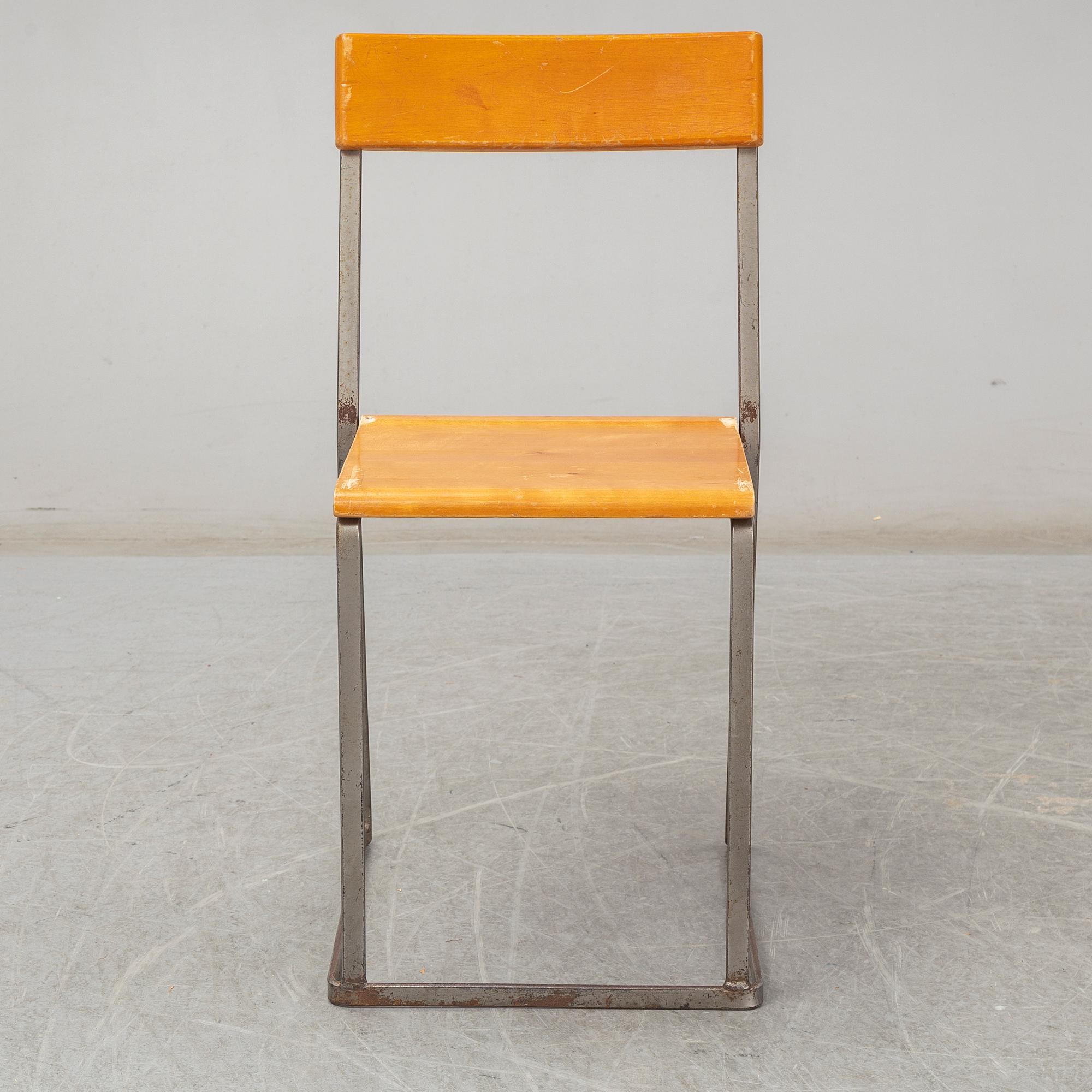ARTHUR LINDQVIST, six chairs from Grythyttans stålmöbler, first half of the 20th Century.