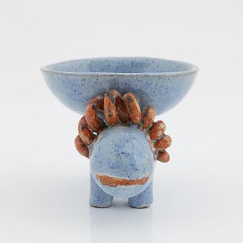 Kitty Rix, an earthenware figurine/salt cellar, Wiener Werkstätte, Austria.