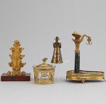 Four decorative objects, 19th/20th Century.