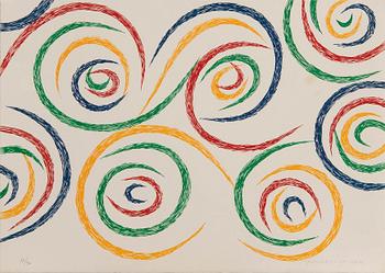 Piero Dorazio, colour lithograph, 1992.