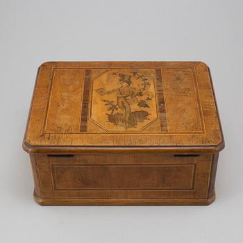 A late 19th century wooden box.