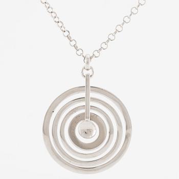 Tapio Wirkkala, pendant with chain "Silvermoon", sterling silver, for Kultakeskus.