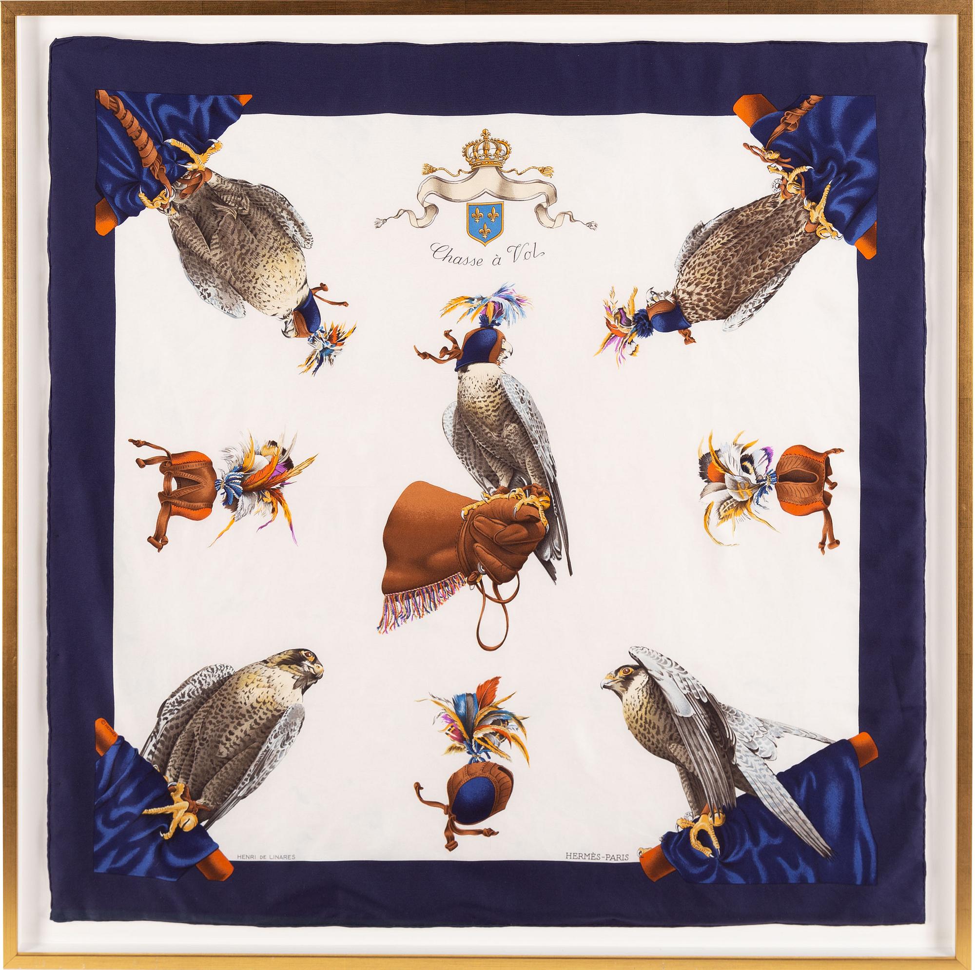 Hermès, a 'Chasse à Vol' silk scarf. - Bukowskis