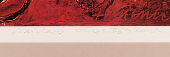Reidar Särestöniemi, offset print, signed and dated -76, numbered 89/300.