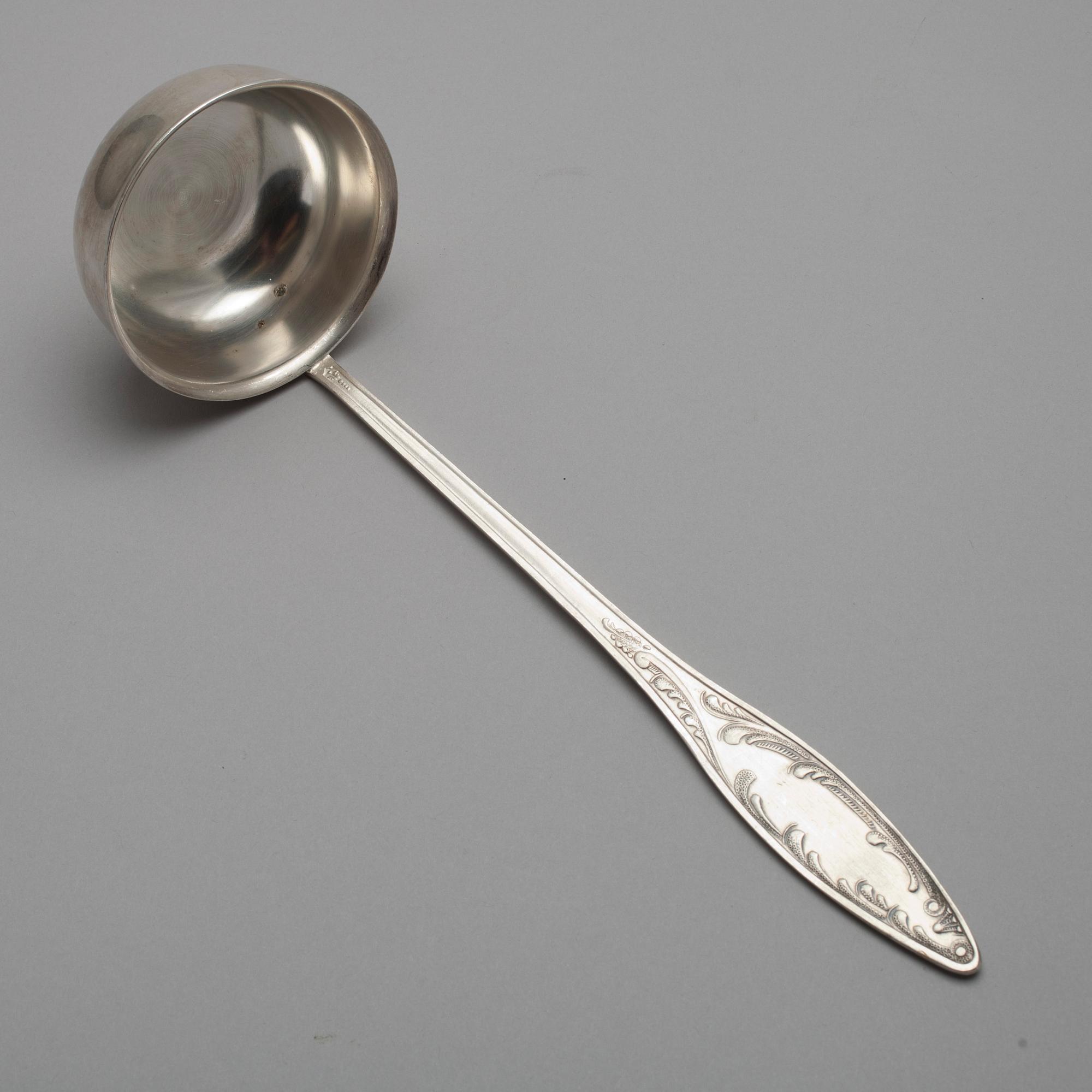 BESTICKUPPSÄTTNING, 25 delar, nysilver, Sovjetunionen 1900-talets mitt.