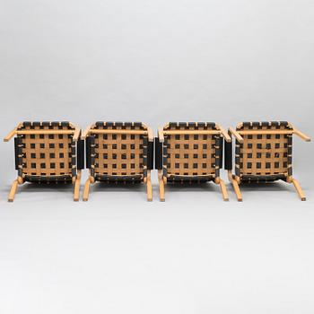 ALVAR AALTO, four late-20th-century '45' armchairs for Artek.