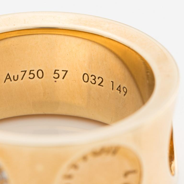 Louis Vuitton, an 18K gold 'Empreinte' ring with diamonds.