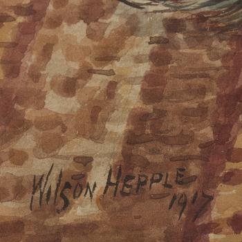 WILSON HEPPLE, akvarell, signerad och daterad 1917.