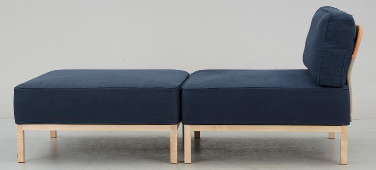 SOFFA / SCHÄSLONG MED SITTPALL, "Rejoin", Ire möbler, 2012.