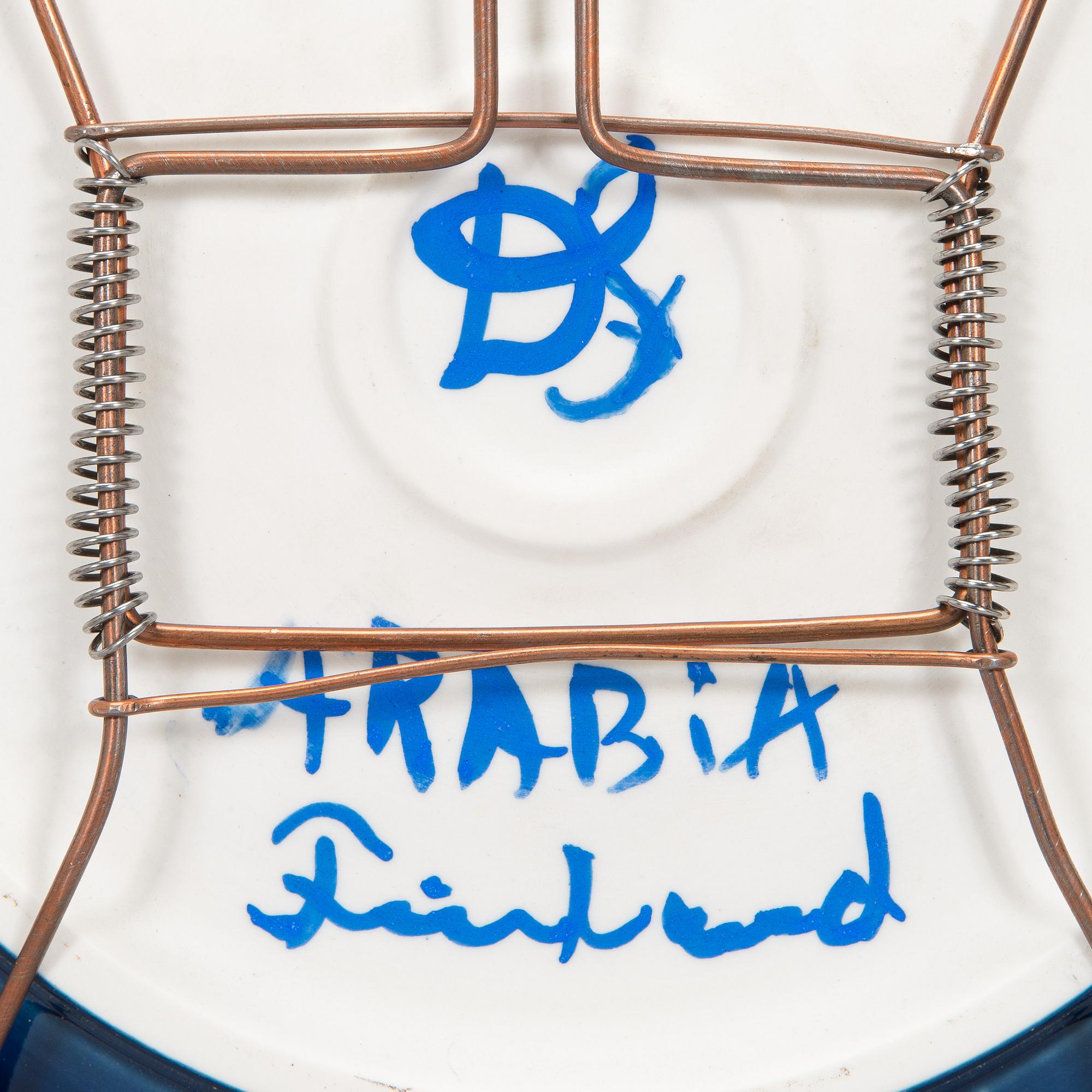 Dorrit von Fieandt, skålfat, keramik, signerad DF Arabia Finland.