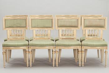 STOLAR, 4+8 st. 4 Sengustavianska, 8 stilkopior. Lindome, 1800-talets början. 3 sign IAS.