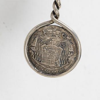 Table accessories, 7 pieces, silver, including Denmark 1880s.
