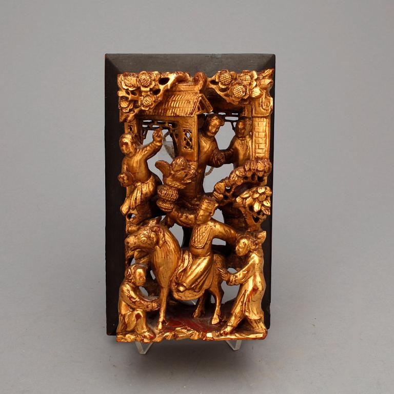 DEKORELEMENT, 3 delar, Kina, 1800/1900-tal.
