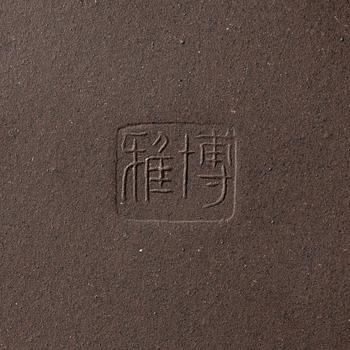 A group of Chinese yixing teapots, 1980s.