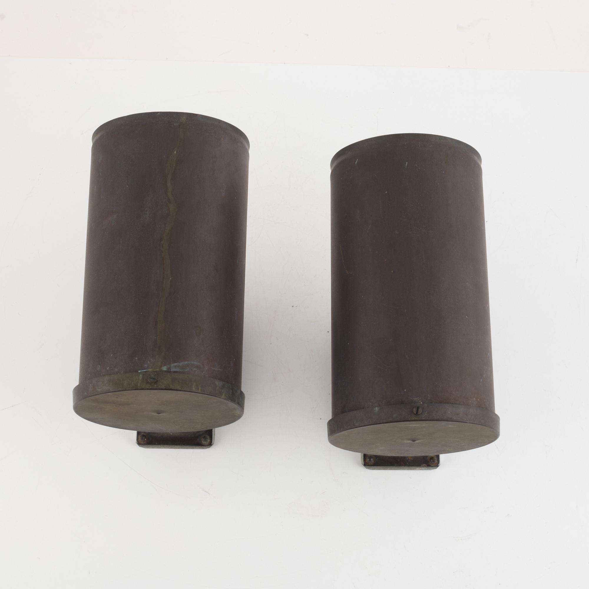 Holger Johansson, a pair of wall lamps, Westal.