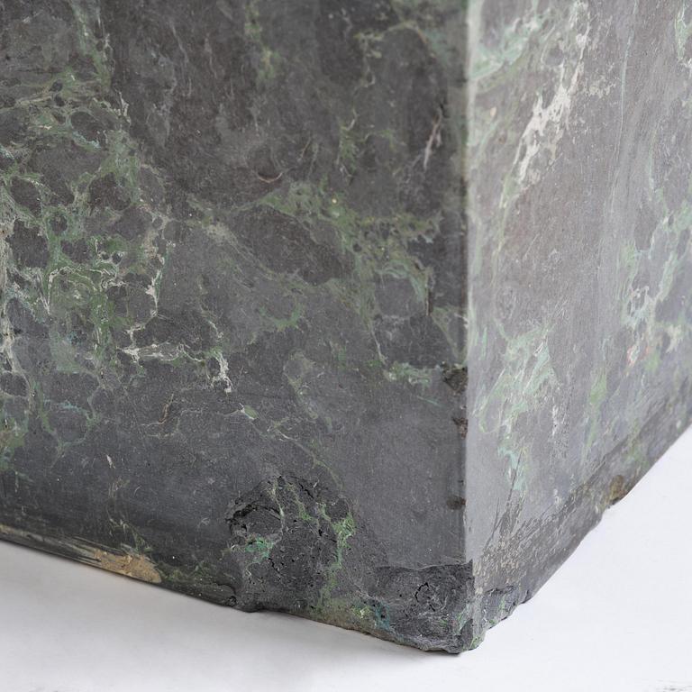 A black Scagliola 20th century column.