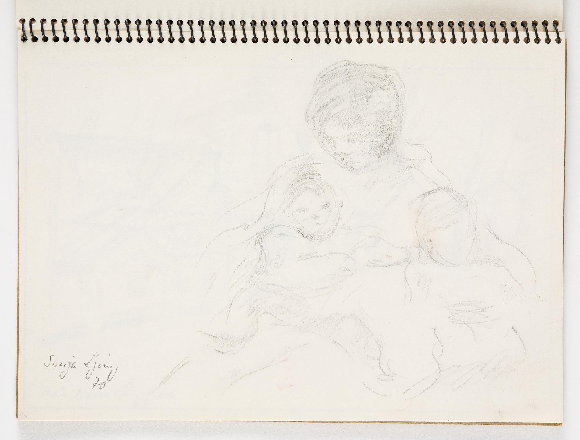 Lotte Laserstein, 4 skissböcker med blyertsteckningar.