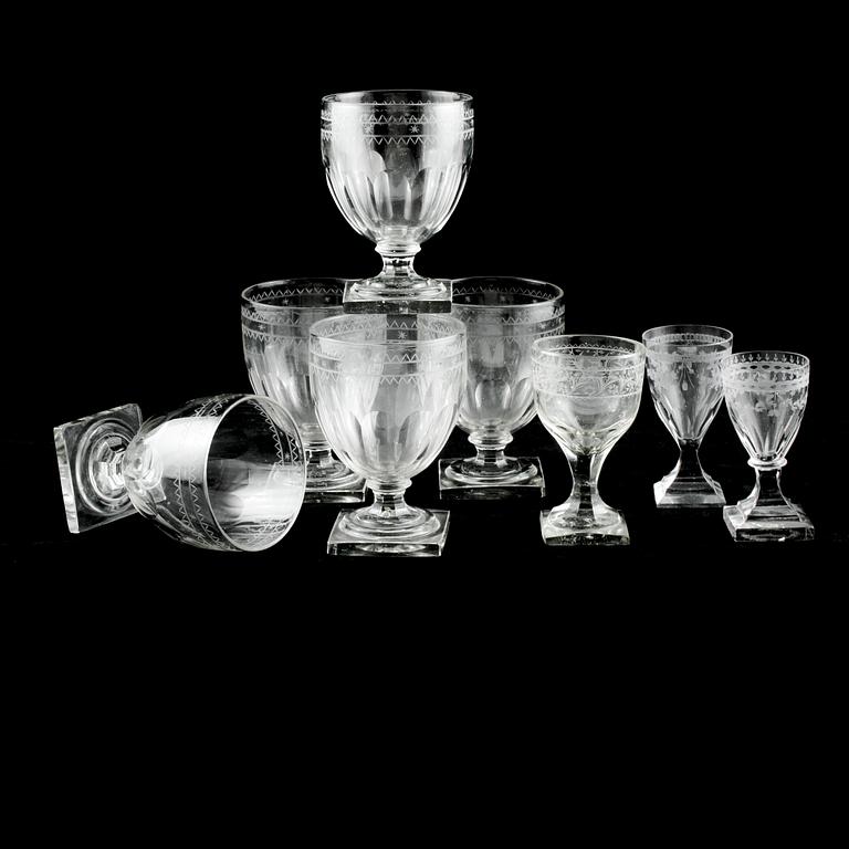 GLAS, 5+ 2+ 1 st, omkring år 1900.