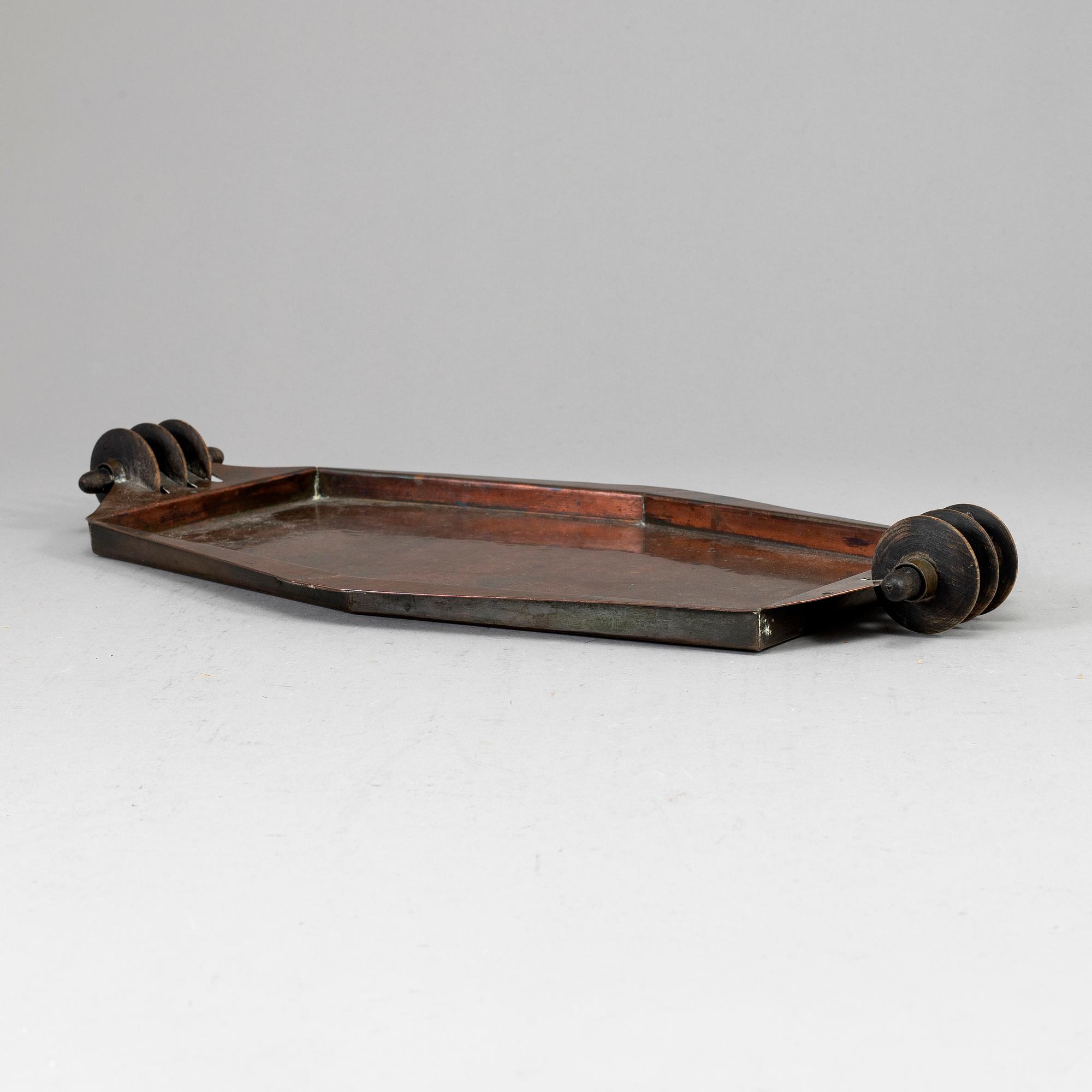 CRIS AGTERBERG, a copper dish. Utrecht, Holland.